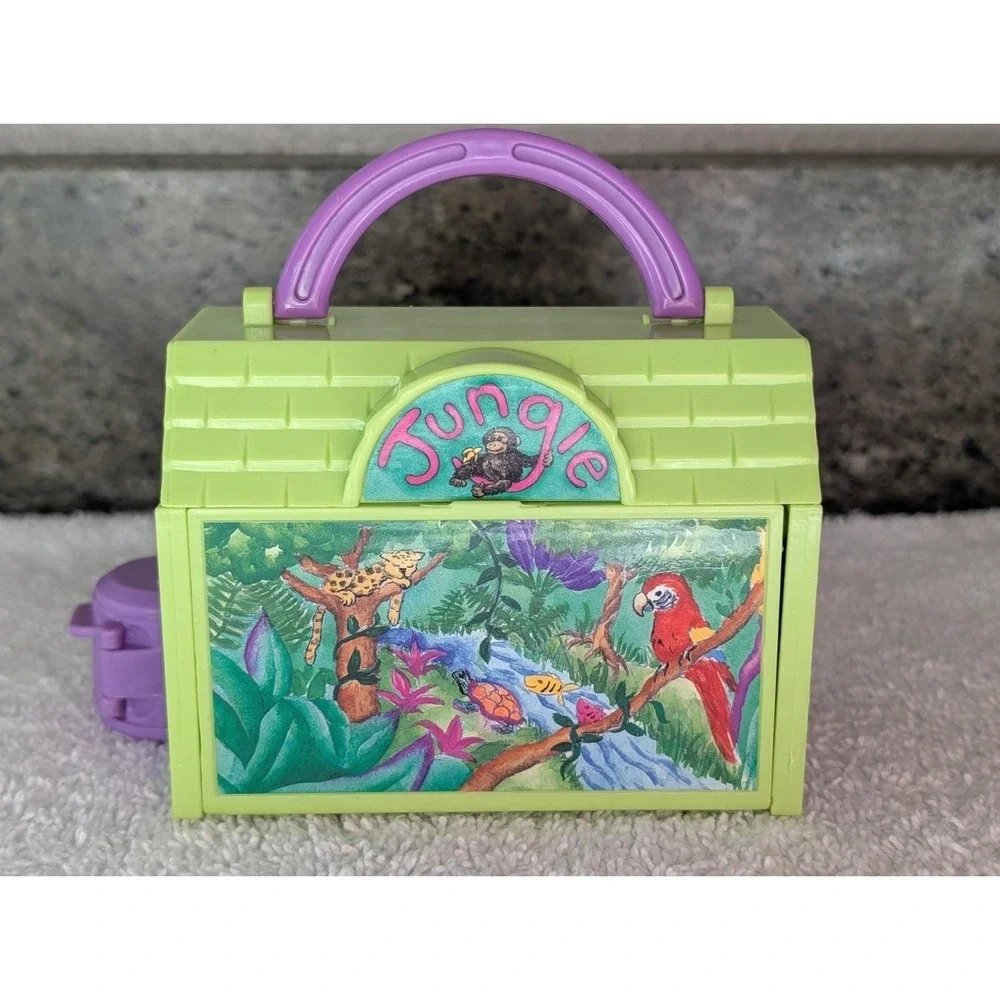 Vintage Pound Puppies 1995 Jungle Mini Compact 2 Figures Tiger Elephant READ